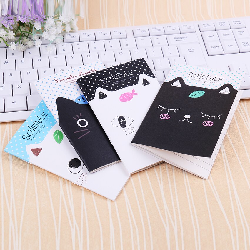 Cute Mini Cat Style Filofax Notebook Students Diary Notepad Office School Stationery