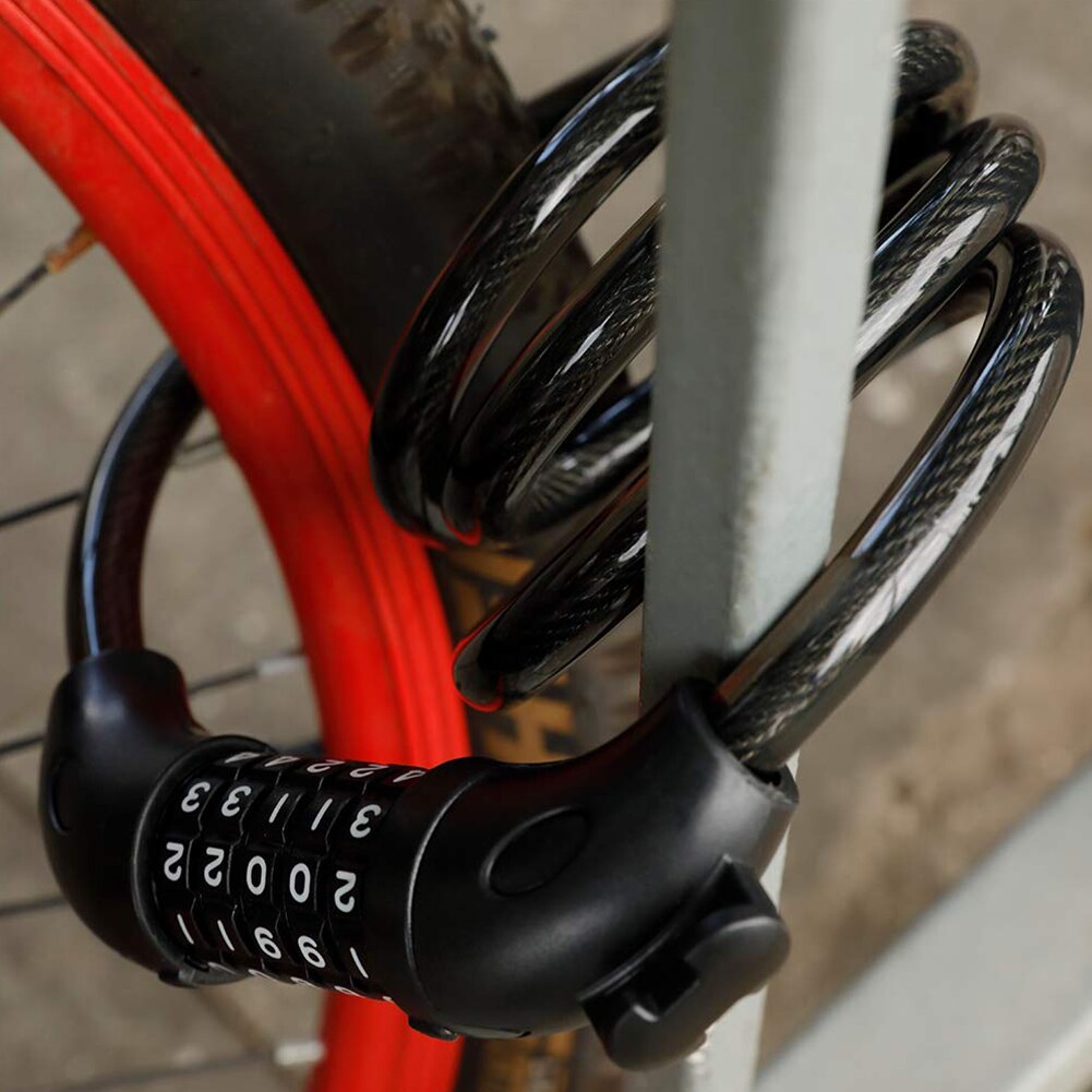 High Security Anti-Diefstal 5 Cijfercombinatie Staaldraad Bike Motor Code Lock Motorcycle Accessoires Exterieur Gespaard Onderdelen