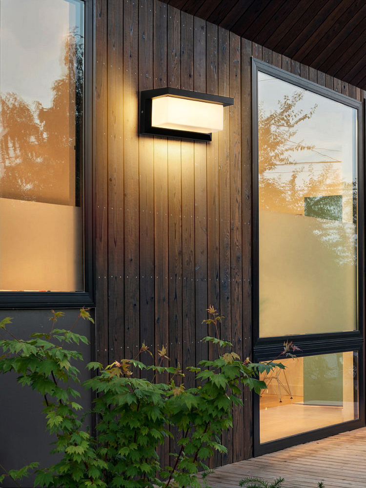 Lámpara Led de pared con Sensor de movimiento IP65 resistente al agua, luces para porche, balcón, jardín, lámpara de pared, cobertizo, luz Led de pared para exteriores para el hogar