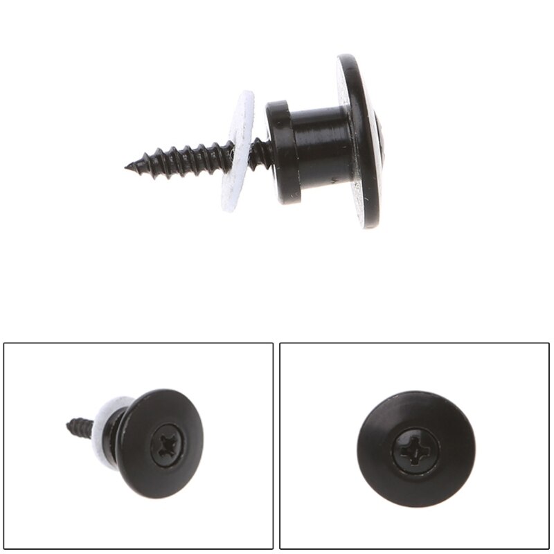 1 Paar Paddestoel Hoofd Elektrische Gitaarband Knoppen Sloten Met Montage Schroeven