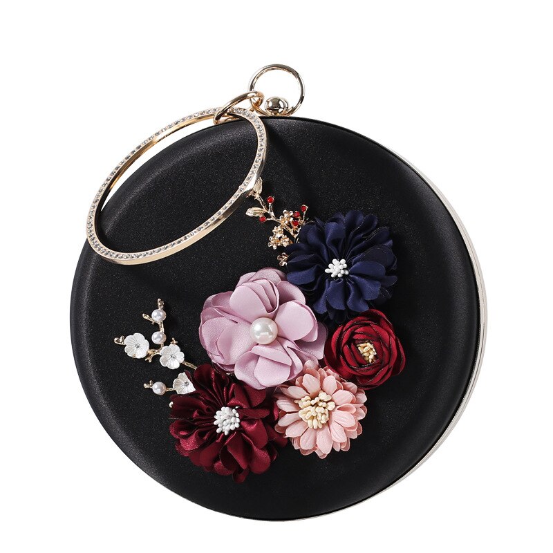 Bloemen dinertas oksel ronde hand-in-hand avondtas hanfu tas ingelegde tas kristallen avondtassen portemonnee handtassen schooltassen