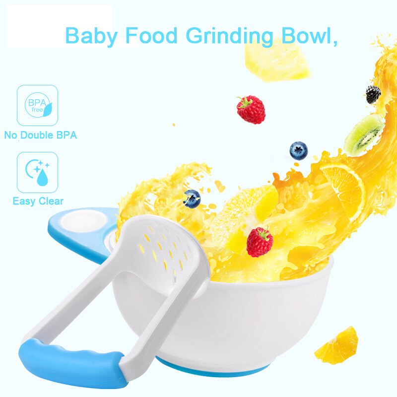 Babymadfabrikker og beholderskål sæt manuel slibning retter baby madlavning værktøj foderskål babyfrugt madbeholdere skåle