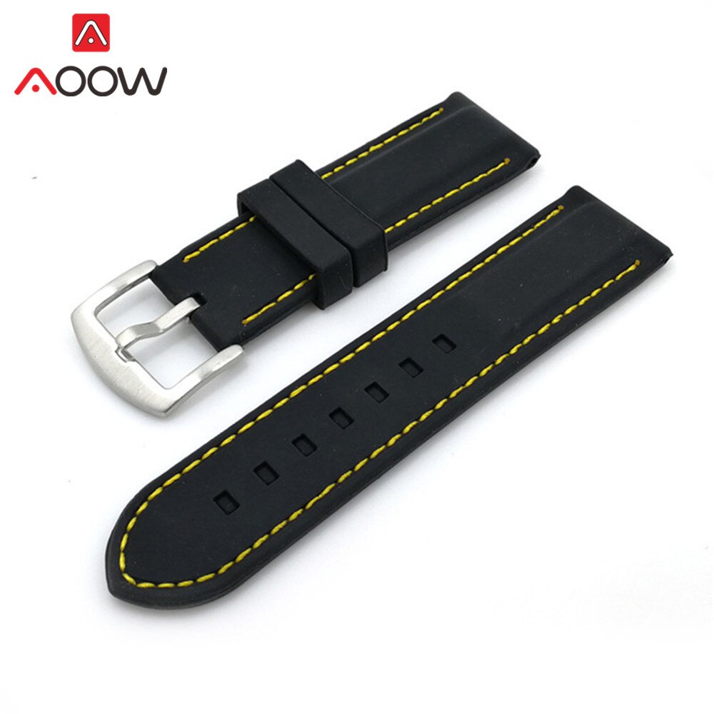 Universell 20mm 22mm 24mm 26mm myk silikon klokkerem sport vanntett pin spenne armbånd bånd rem tilbehør