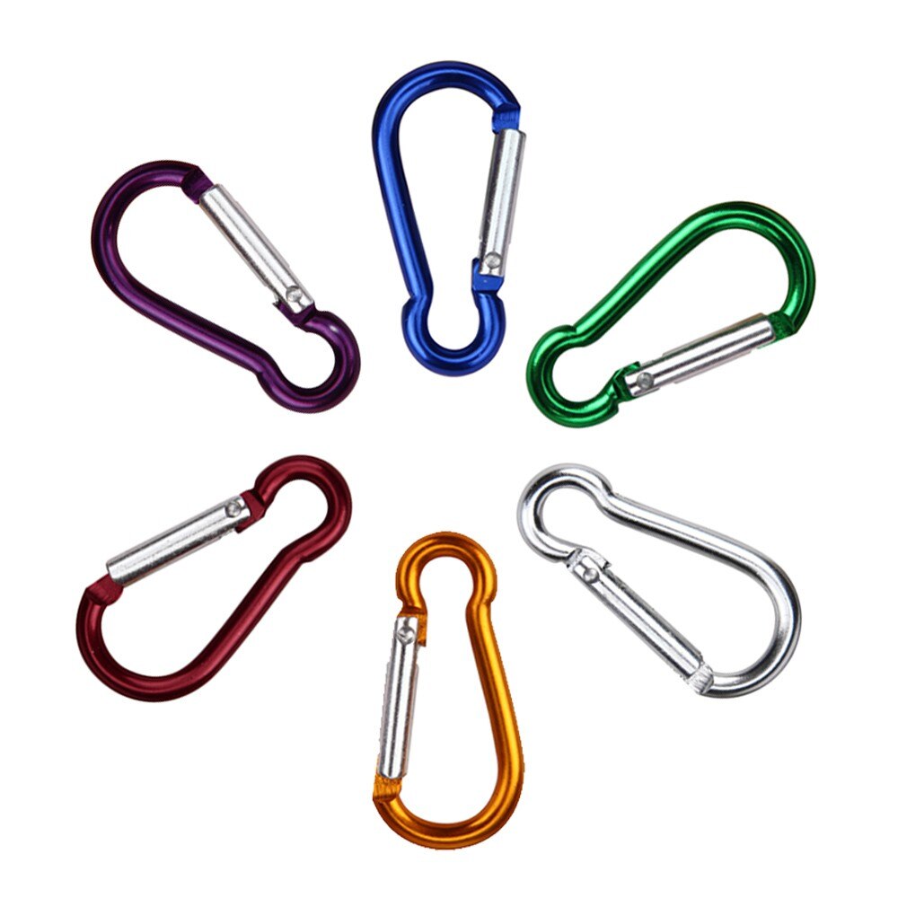 2 Stuks Aluminium D Vormige Karabijnhaak Spring Snap Clip Haken Camping Wandelen Klimmen Sleutelhangers Voor Outdoor Sport Clip Haak 25 #