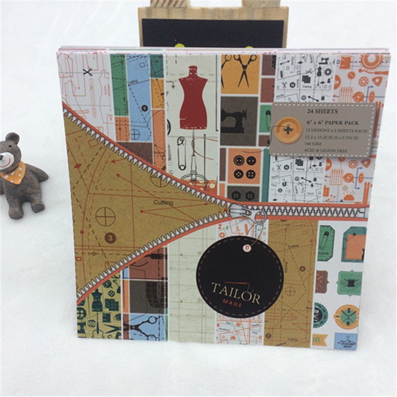 24 Sheets Scrapbook Paper Craft DIY Origami Art Card Making Photo Album Scrapbooking Paper Pad