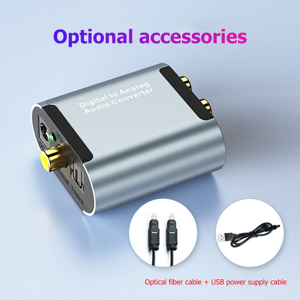 3.5Mm Audio Analoog Converter Digitaal Naar Rca Carrying Lichtgewicht Gadgets Voor Optical Fiber Toslink Coaxiale