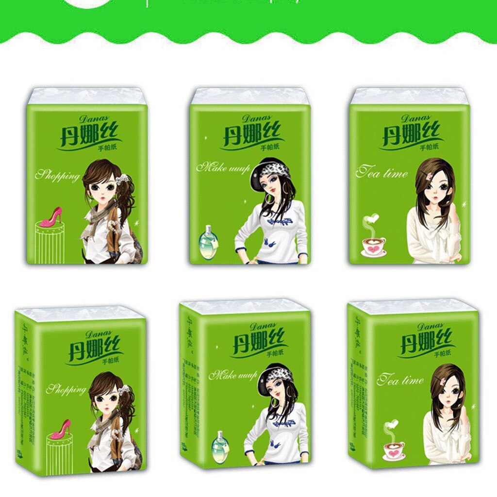 Handkerchief paper packet 60 packs of tissue paper napkins small package portable portable toilet paper facial tissue paper