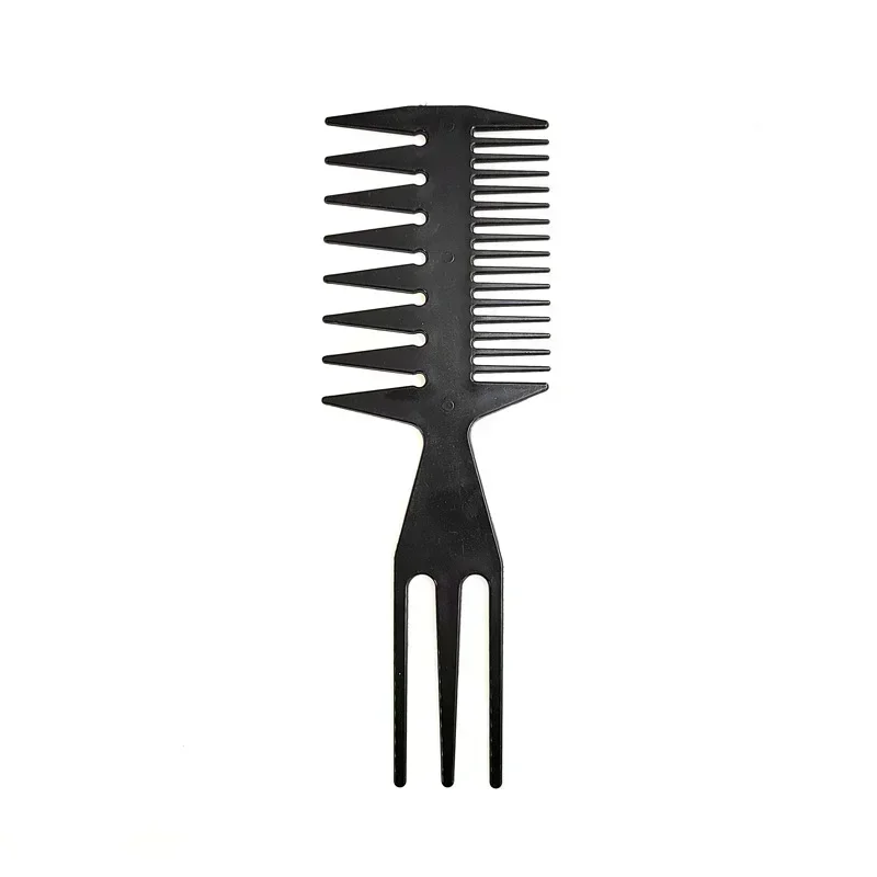 Double Side Tooth Combs Fish Bone Shape Hair Brush Barber Hair Dyeing Cutting Coloring Brush Man Hairstyling Tool: Blue