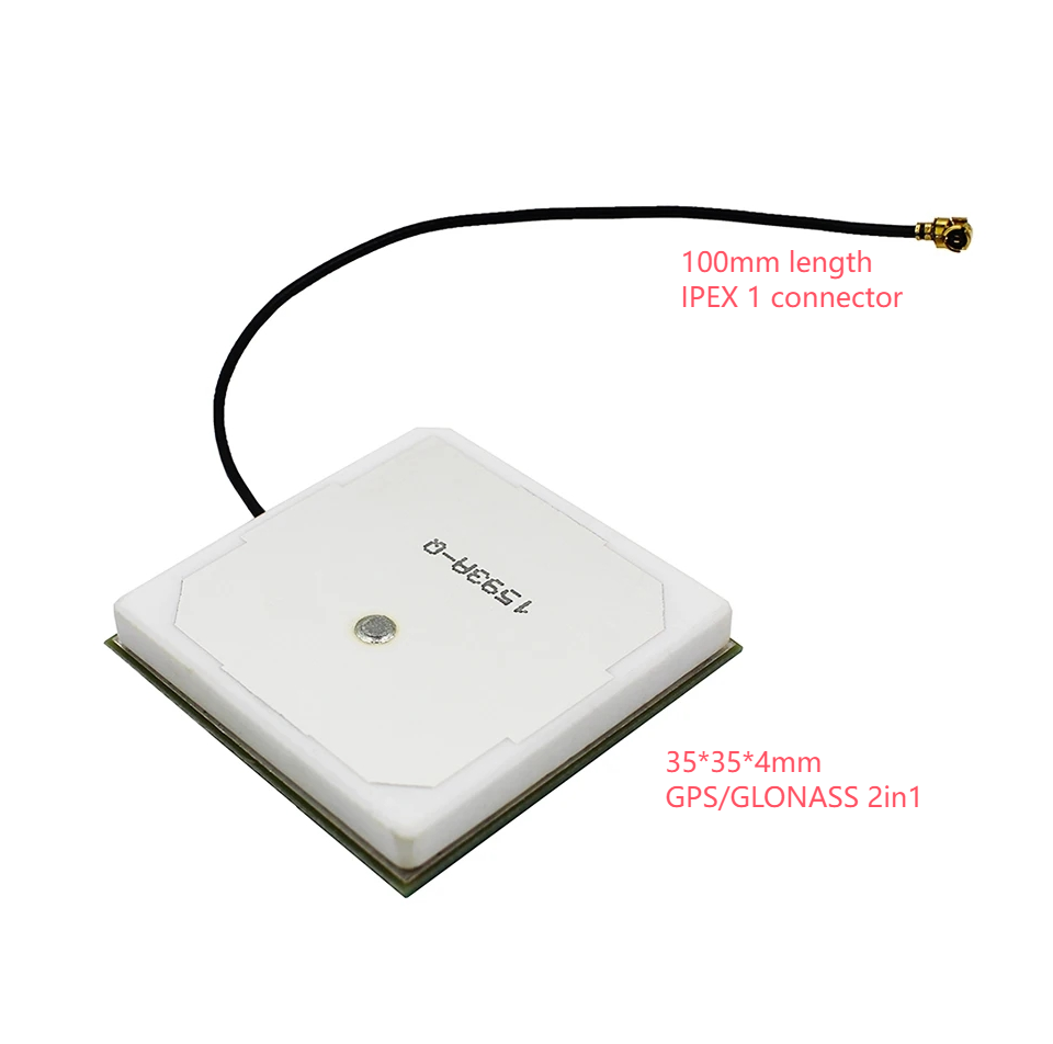 Antenas de antena de parche de cerámica GPS GNSS de alta ganancia de 28dB, conector IPX de antena interna GPS GLONASS para IOT M2M: Default Title