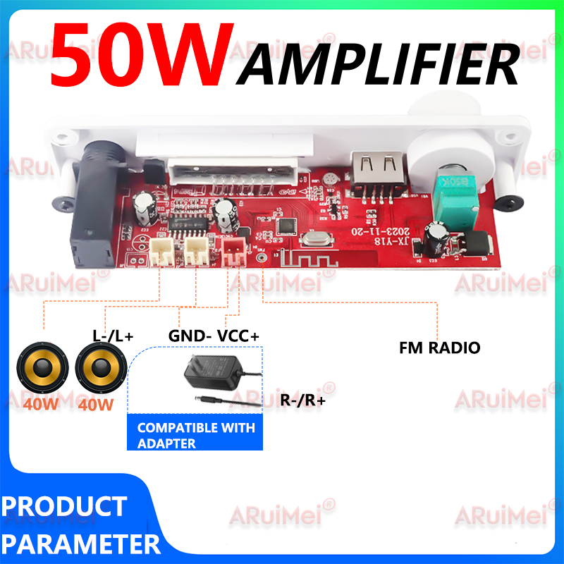 50w amplificador bluetooth mp3 wma ape placa decodificadora dc 12v 25w handsfree microfone de áudio do carro usb tf rádio fm diy mp3 leitor música