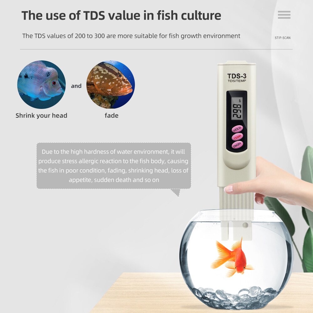 Digital TDS Meter Tester Pocket Aquarium Pool Water Wine Urine LCD Pen Monitor calibrate by HOLD TEMP BOTTON 20%OFF