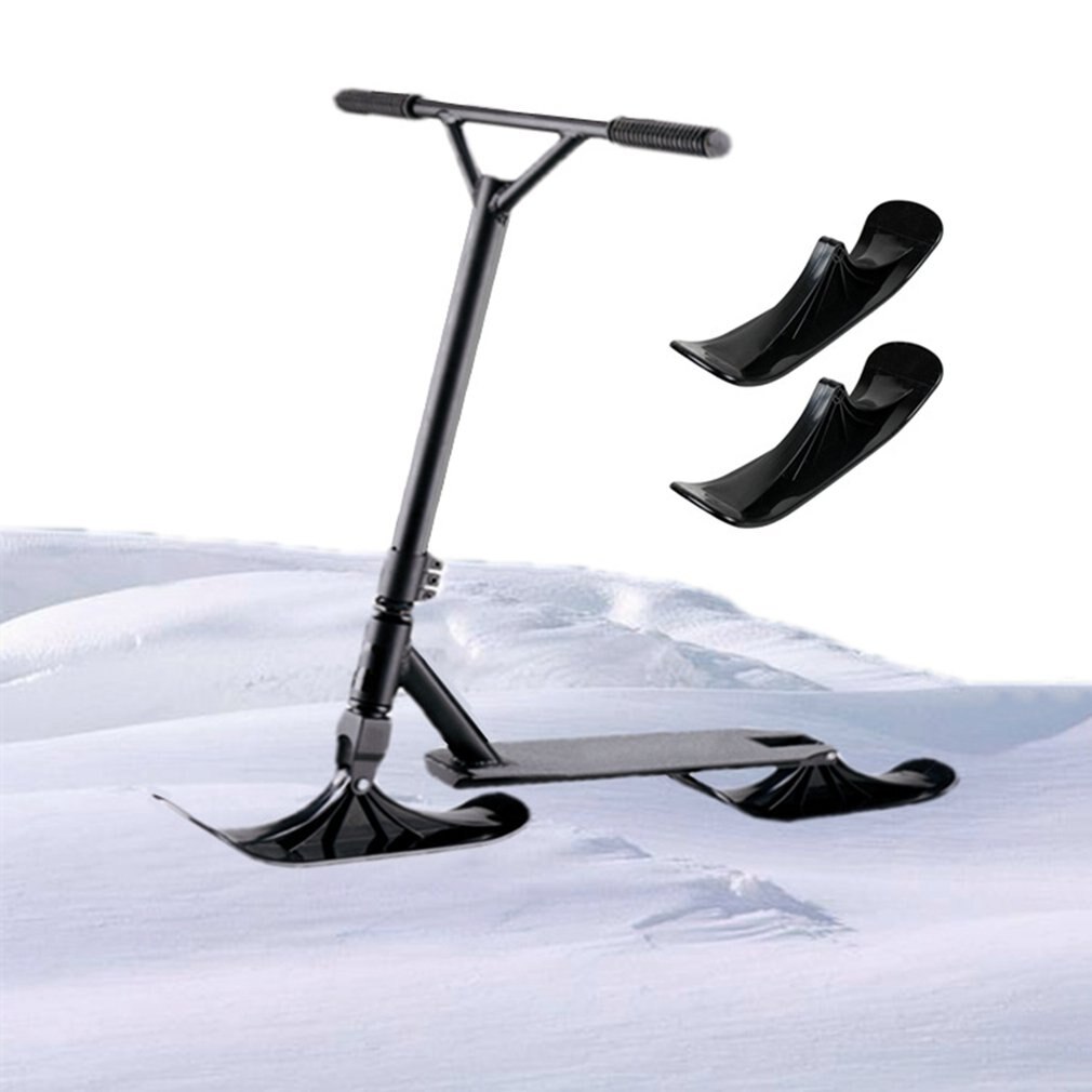 2-In-1 Schaatsen Scooter Ski Auto Slee Ski Rodelen Sneeuw Scooter Slee Onderdelen Outdoor Winter Skiën Slee