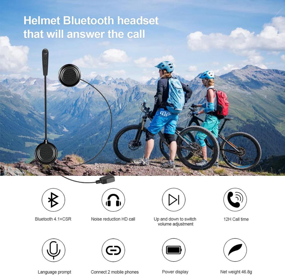 EJEAS Motorrad Helm Bluetooth 4,1 Headset E1 Gegensprechanlage Lautsprecher Kopfhörer Kommunikation Systeme Freisprecheinrichtung Anrufe für Motorbik