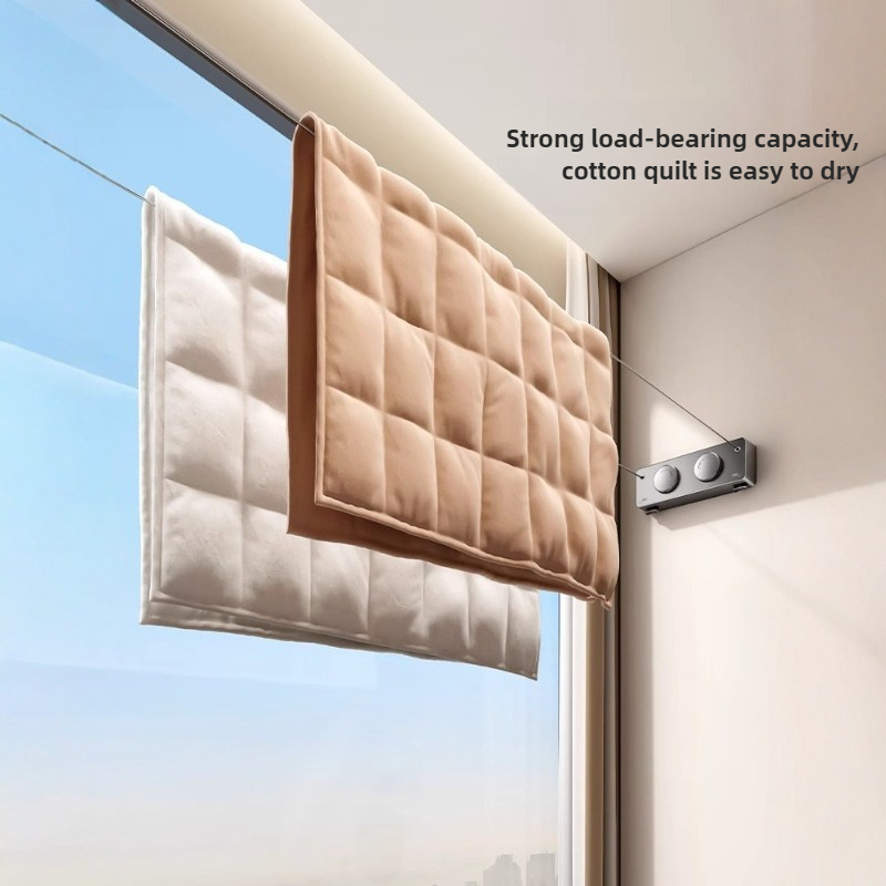 Tendedero retráctil para colección de lavandería, tendedero de pared extensible, colgador de ropa, tendedero retráctil para ropa de caballo