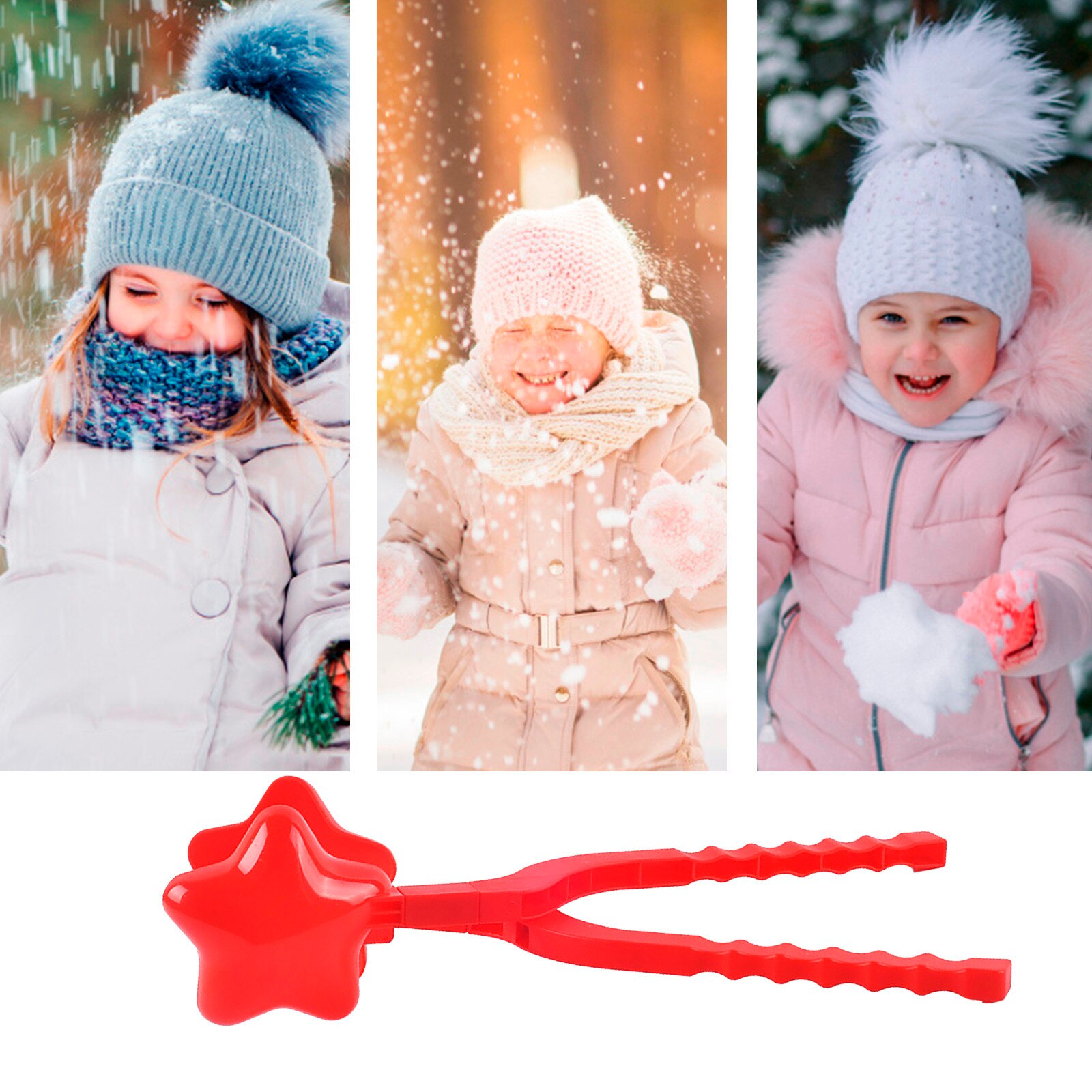 Stern Schneeball Hersteller Winter Kunststoff Schneeball Hersteller Clip freundlicher draussen bilden Spielzeug draussen schnee eltern-Art-interaktives spielzeug