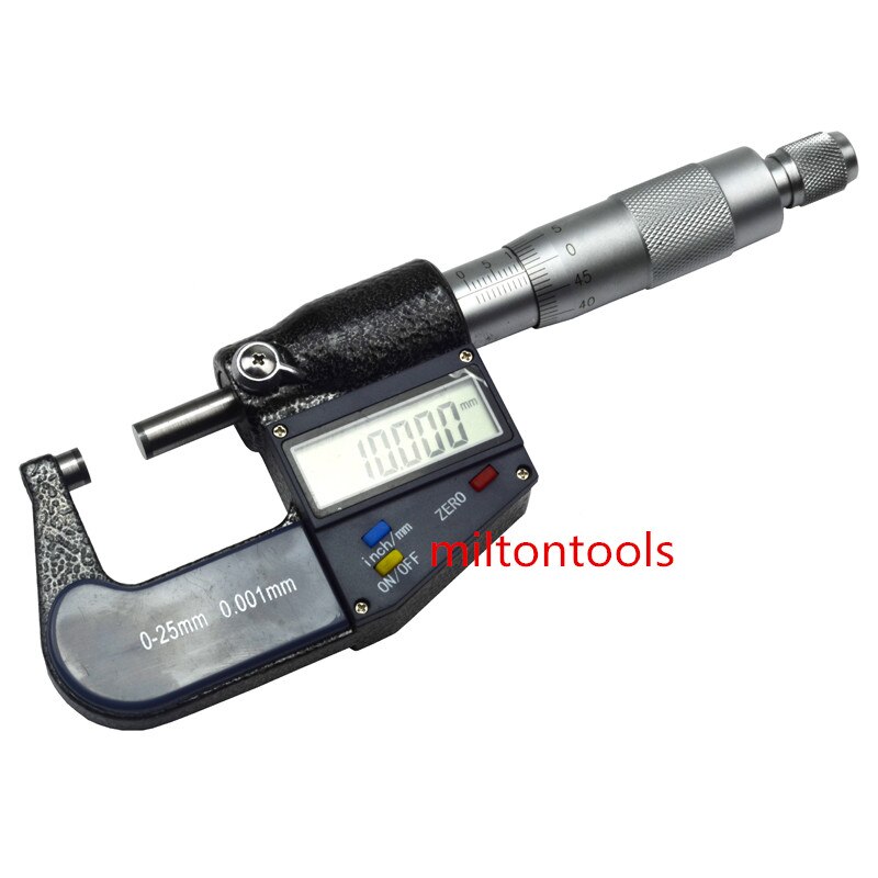 25mm/0.001mm Electronic Digital Micrometer micron digital outside micrometer thickness measuring gauge