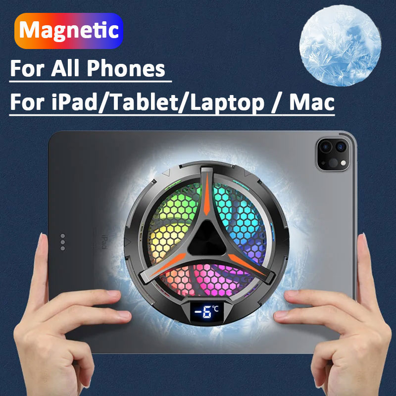 X42 téléphone refroidisseur magnétique ventilateur pour tablette dédiée avec aluminium ordinateur portable tablette support radiateur Peltier refroidisseur pour iPad iPhone Mac