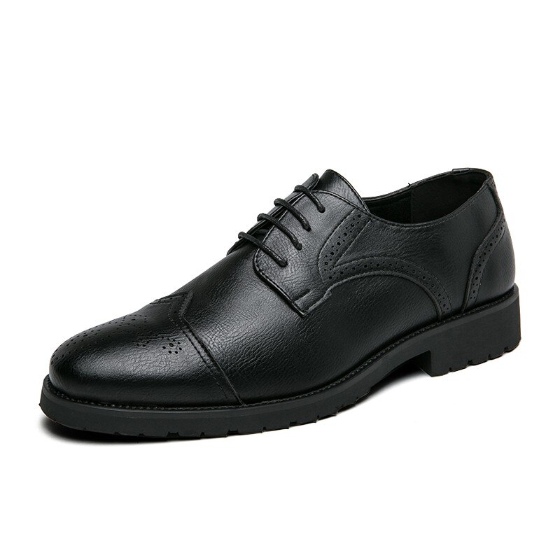 Calzature scarpe Brogue da uomo marroni 38-47 scarpe eleganti da sposa in pelle scarpe stringate da ufficio scarpe formali da uomo scuola oxford da festa maschile Plus