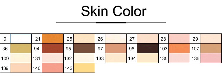 TOUCHNEW 24Color Skin Tone Marker Set-Dual Headed Alcohol Sketch Markers Pen for Drawing Portrait Animation Art Supplies