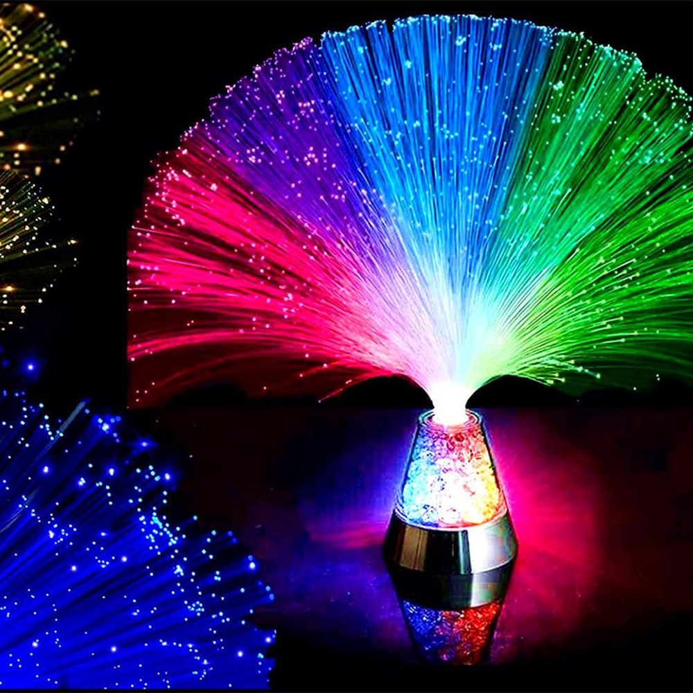 Optisk fiber ljus färgglad atmosfär festlampa festival stjärnhimmel bröllop led färgskiftande scen fiberoptisk lampa för