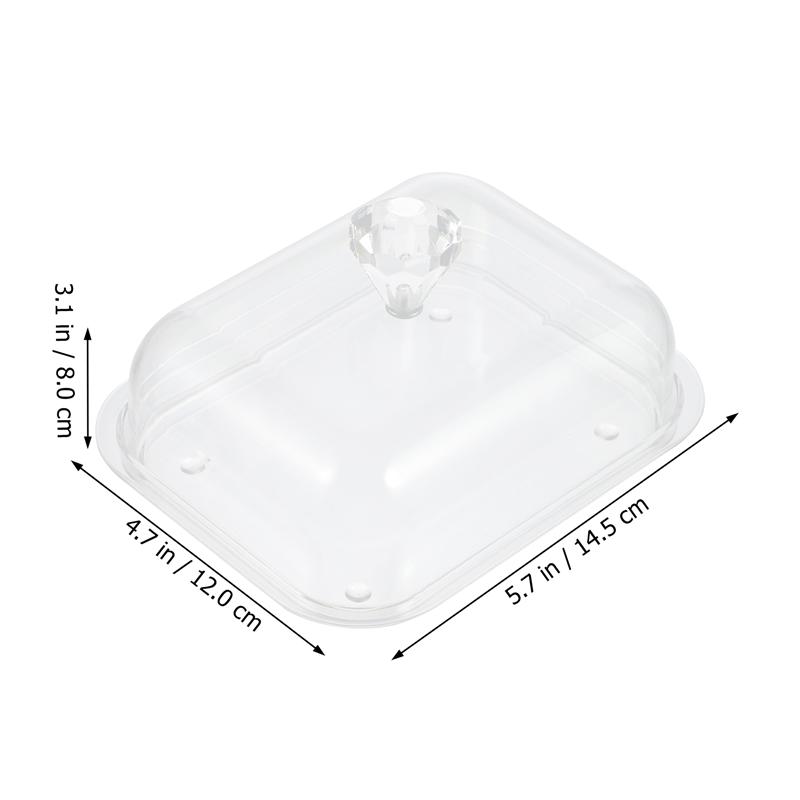 1Pc Practical Butter Box Butter Container Home Restaurant Butter Holder With Lid Butter Container: Purple