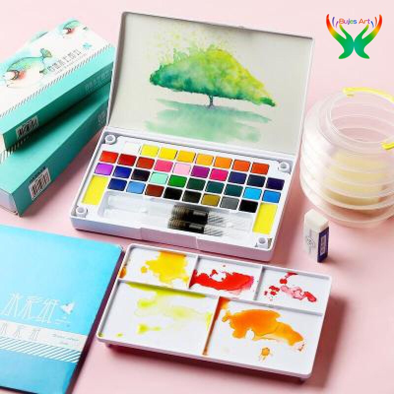 Berglno 12/18/24/36 Kleuren Solid Aquarel Gereedschap, Pigmenten, Studenten Schilderen Vloeistof, Volwassen Schilderen Subpackage