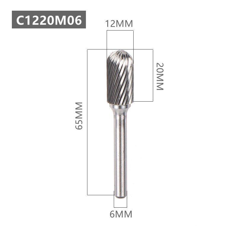 1pc Tungsten Carbide Rotary File Tool Point Burr C Ball Nose 6mm 1/4 Shank Die Grinder Abrasive Tools Drill Milling Carving Bit: Orange