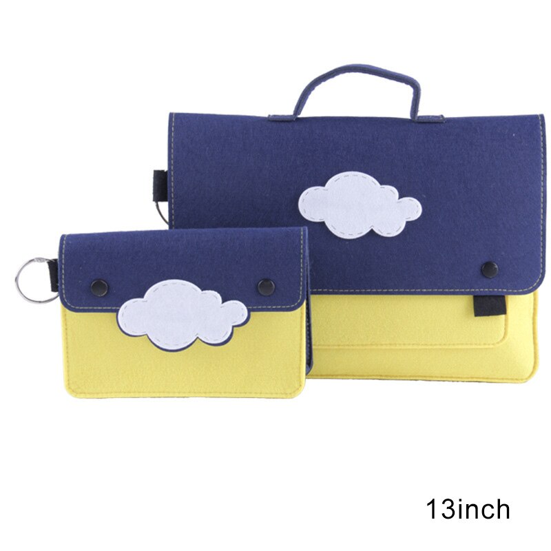 Dokumenty biletowe Organizer filcowa torba do przechowywania folderów przewodowa myszka komputerowa teczki biznesowe pakiet biurowy elektroniczny gadżet Supplie: B 13inch