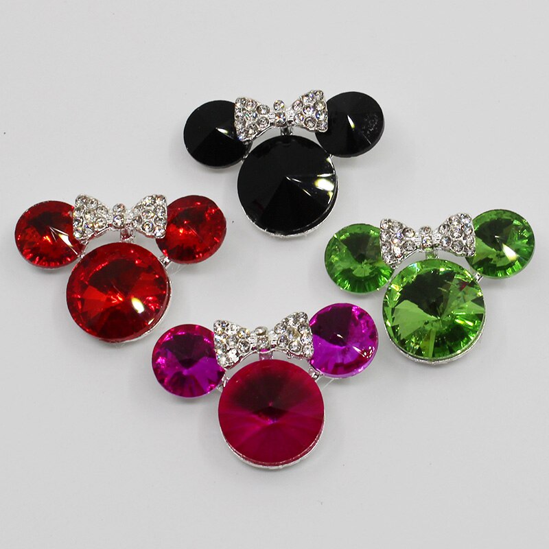 5pc 20 x 30mm flerfarvede glas rhinsten knapper til tøj sofa håndværk knop diamant sytilbehør