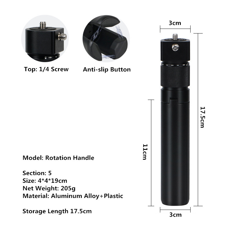 Palo de Selfie Invisible para Insta360 X4 X3 X2, palo de Selfie extendido para GoPro 13 12 DJI Action 5 4 3, soporte de aleación de aluminio para cámara: Grey