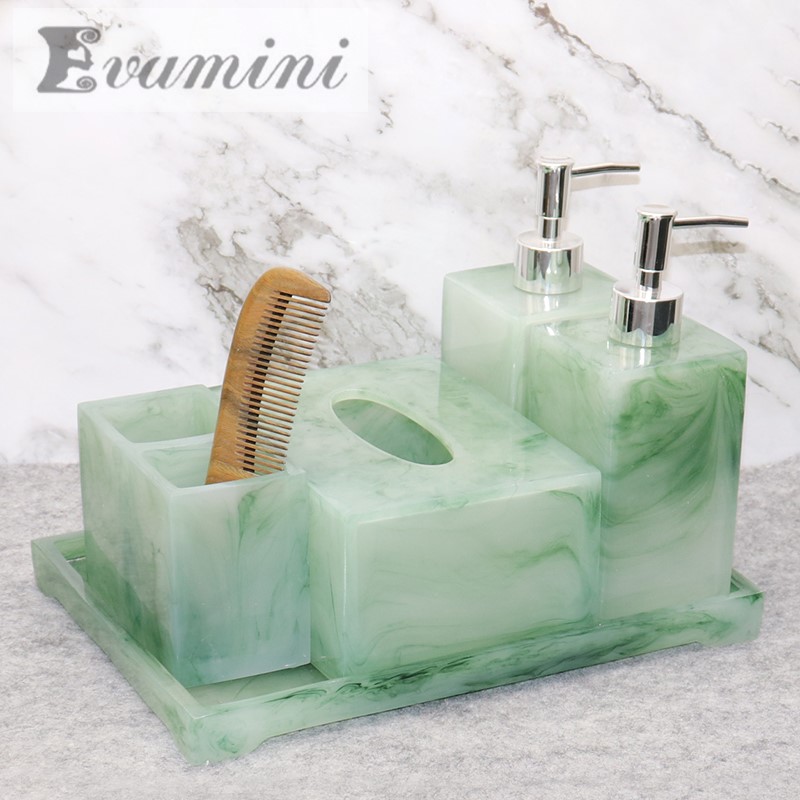 Luxury Green Bathroom Accessories Set Toilet Tissu... Grandado
