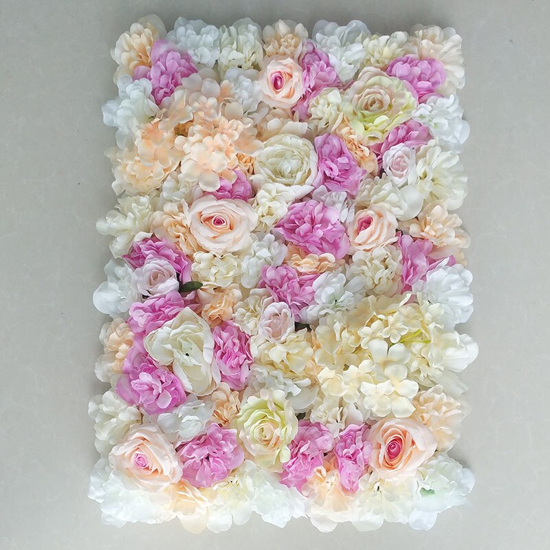 Kunstige blomster vægpaneler simulering hortensia tæppe blomster række blomster væg romantisk til dekoration af bryllupsbaggrund
