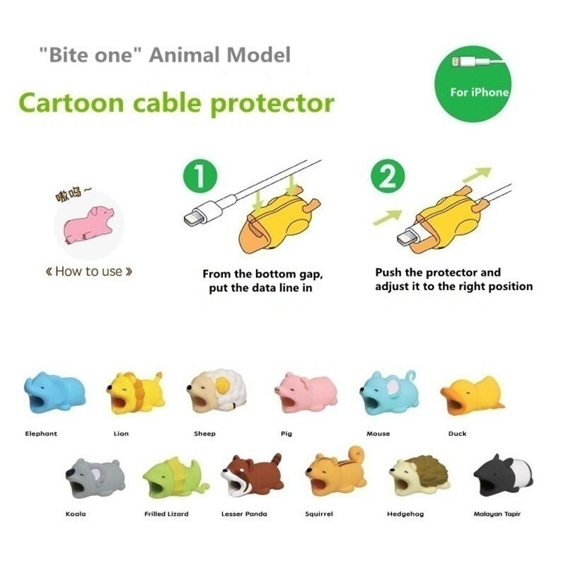 Kabel Beschermer Winder Voor Usb Opladen Data Kabel Draad Bescherming Cover Bescherm Case Cartoon Koord Protector Kabel Organizer