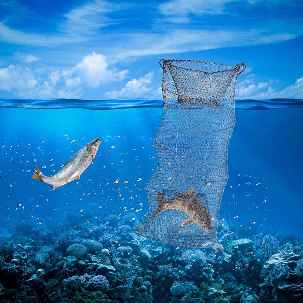 Fishing Net Cage Crab Collapsible Eel Equipment Supplies Camping Crayfish Tackle Prawn Automatic Lobster Catcher Trap