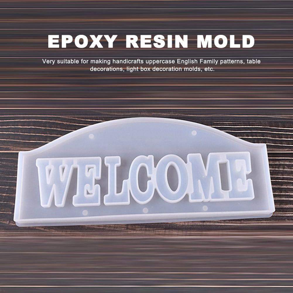 Welkom Brief Handgemaakte Patroon Epoxy Mold Duurzaam Resin Mold Diy Crystal Epoxy Sieraden Siliconen Mal