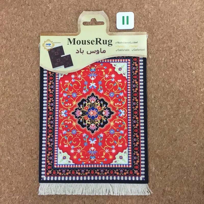 Mouse Pad Small Cute Persian Carpet Laptop Keyboard Disk Mouse Pad White Tassel Rubber Table Mat Doll Carpet Gaming Desk: 11