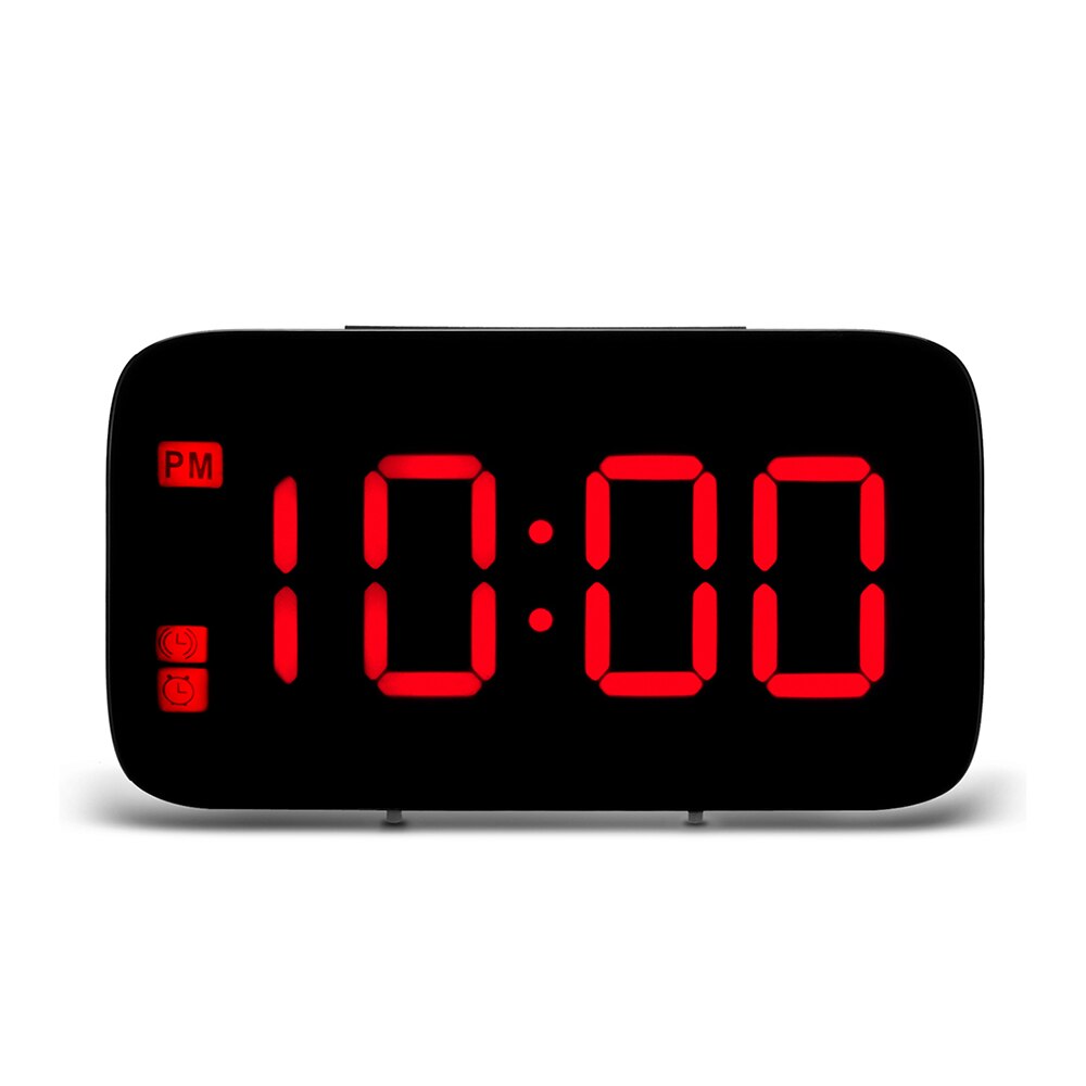 USB/Battery LED Alarm Clock Digital Clock LED Display Voice Control Electric Snooze Function Night Backlight Desktop Table Clock