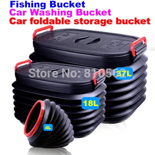 Cubo de agua para pesca y lavado de coches, plegable, retráctil, mágico, portátil, para limpiar peces, cubo, caja de barril de almacenamiento
