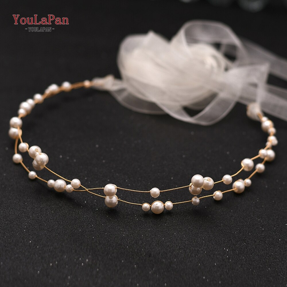 Topqueen  sh36 bruidssjerp, formele jurk, riem, vintage bruidsmeisjesjurk, bruidsriem, gouden parelriem: Ivoor organza