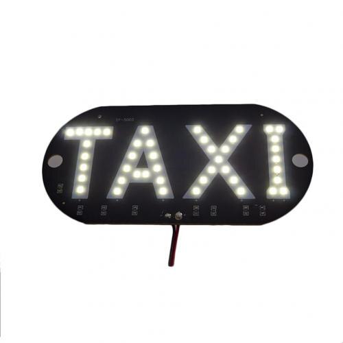 Taxi Cab Voorruit Voorruit Sign LED Licht Auto Hoge Helderheid Lamp: WHITE