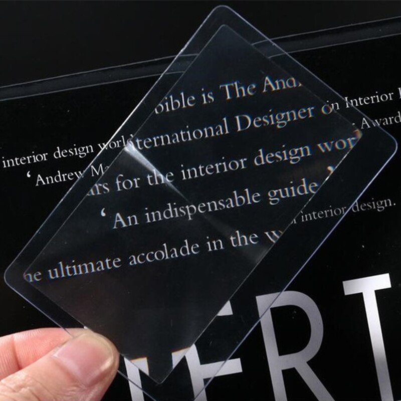 Magnifying Glass Reading View Lens Size 85 * 55mm Portable Easy To Carry Transparent Magnifying Glass