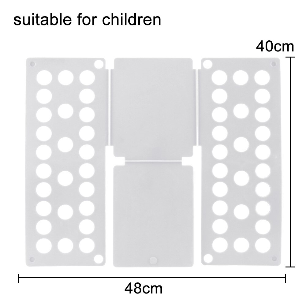 Quick Household Cloth Folding Board Child/Adult Clothes Folder Closet Organizer Clothing Folders Board Organizer Laundry Storage: White S
