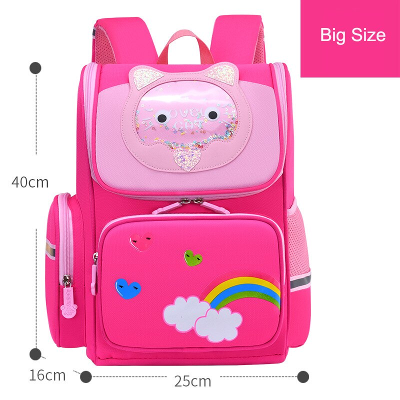 Neue freundlicher Karikatur Rucksäcke Mädchen Schule Taschen 6-12 Jahre freundlicher Nette Rucksack Schul Grundschule Rucksack freundlicher mochila