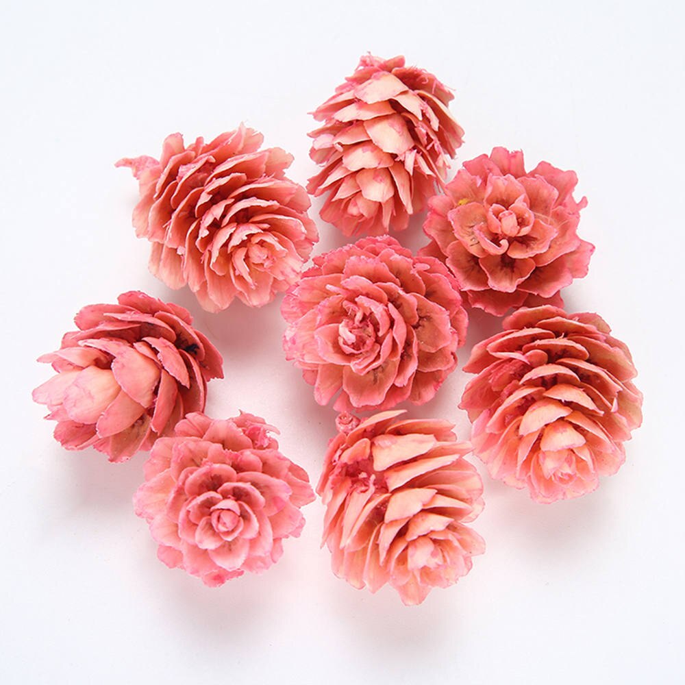 10-50cm jul krans konstgjord blomma diy rotting bröllop jul år dekoration rotting diy jul krans dekoration: Kotte 10 st rosa