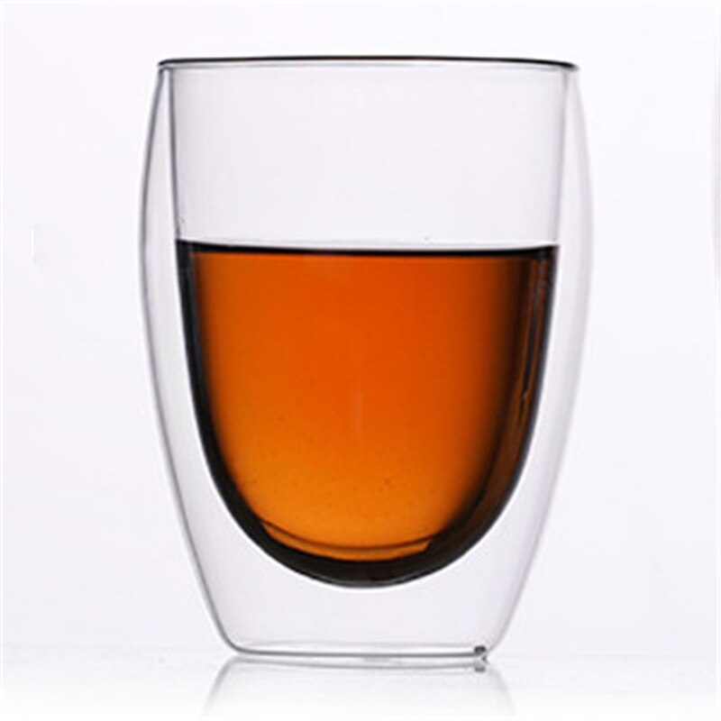 Double Wall Cup Coffee Glass Tea Mug Insulated Mugs Espresso Cups Safe Convenient Wine Beer Glass As for friend: 350ML