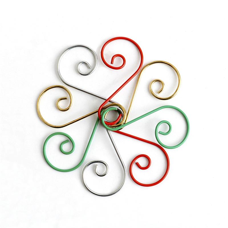 100 stk julekrans kroge multifunktionelle s formede stål bøjler til år xmas træ hængende ornamenter dekoration krog