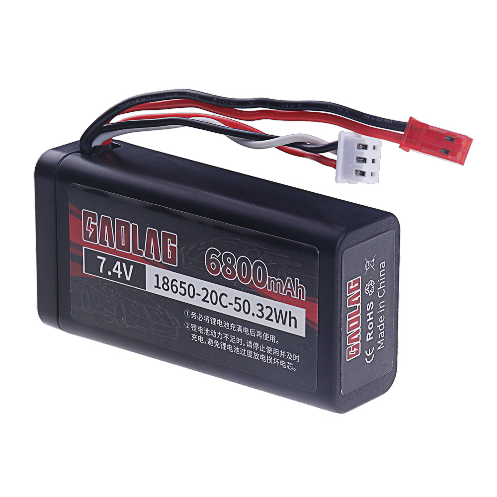 7.4V 6800mAh Li-ion Battery - 2S JST Plug - for UDIRC SG1603 SG1604 RC Cars