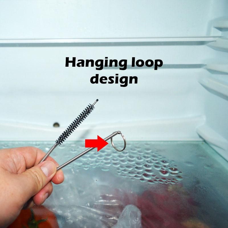 Long Flexible Refrigerator Scrub Brush Flexible Soft Dredge Drainage Hole Water Dredge Tool Fridge Drain Hole Cocina Cleaner Too