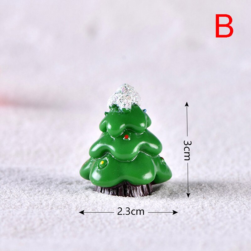 Mini Resin Christmas Decoration Santa Claus Snowman Tree Micro Landscape Model DIY Miniature Garden Figurines Home Decoration: B