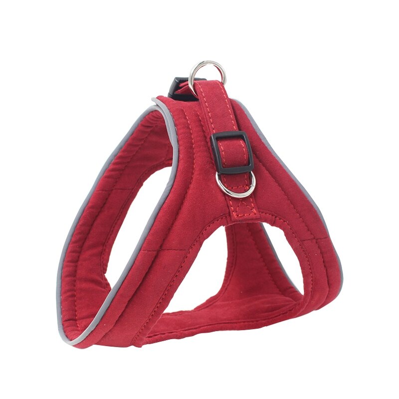 Coleira para treinamento de cães pequenos, coleira peitoral ajustável para cachorros e gatos coleira do gato: Vermelho / S